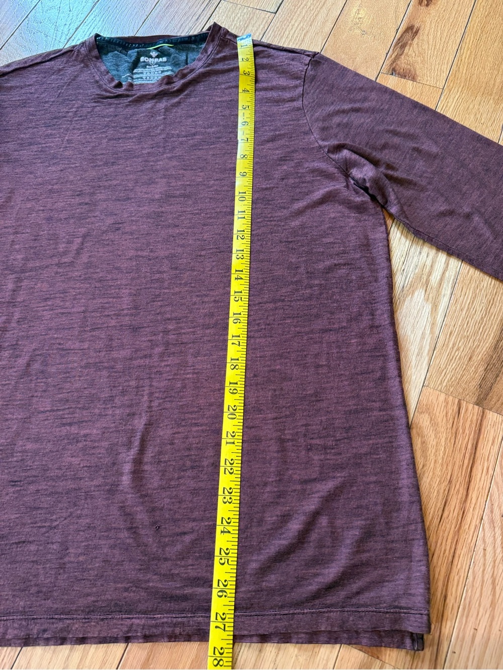 Bombas Merino Wool Tencel Blend Long Sleeve Shirt Men’s Size Large Cranberry Red - Picture 7 of 11